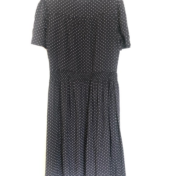 2/$50 Vintage 80s does 40s Modest Polka Dot dress - Picture 9 of 11